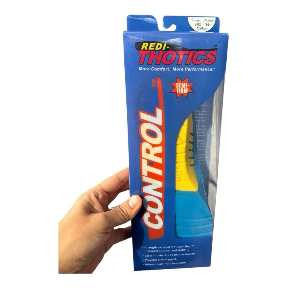 Redi-Thotics Control Semi-Firm Orthotic Insoles C M 8-8.5 W 9-9.5 New